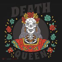 Death Queen Floral Kids Sweatshirt thumb 2