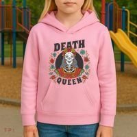 Death Queen Floral Kids Hoodie thumb 3