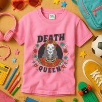 Death Queen Floral Kids T-Shirt thumb 3