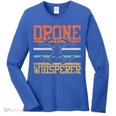 Drone Quadcopter Fpv Racing Rc Pilot Vintage Gift Women's Long Sleeve Shirt