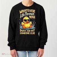 Duck Quote Graphics Yellow Rubber Duck Women's Sweatshirt thumb 0