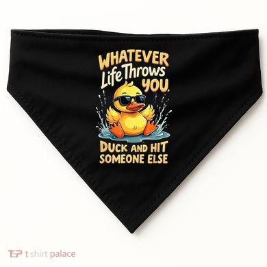 Duck Quote Graphics Yellow Rubber Duck USA-Made Doggie Bandana