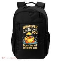 Duck Quote Graphics Yellow Rubber Duck Backpack thumb 0