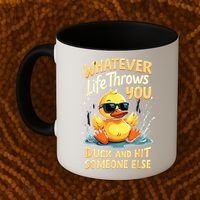 Duck Quote Graphics Yellow Rubber Duck Coffee Mug thumb 2