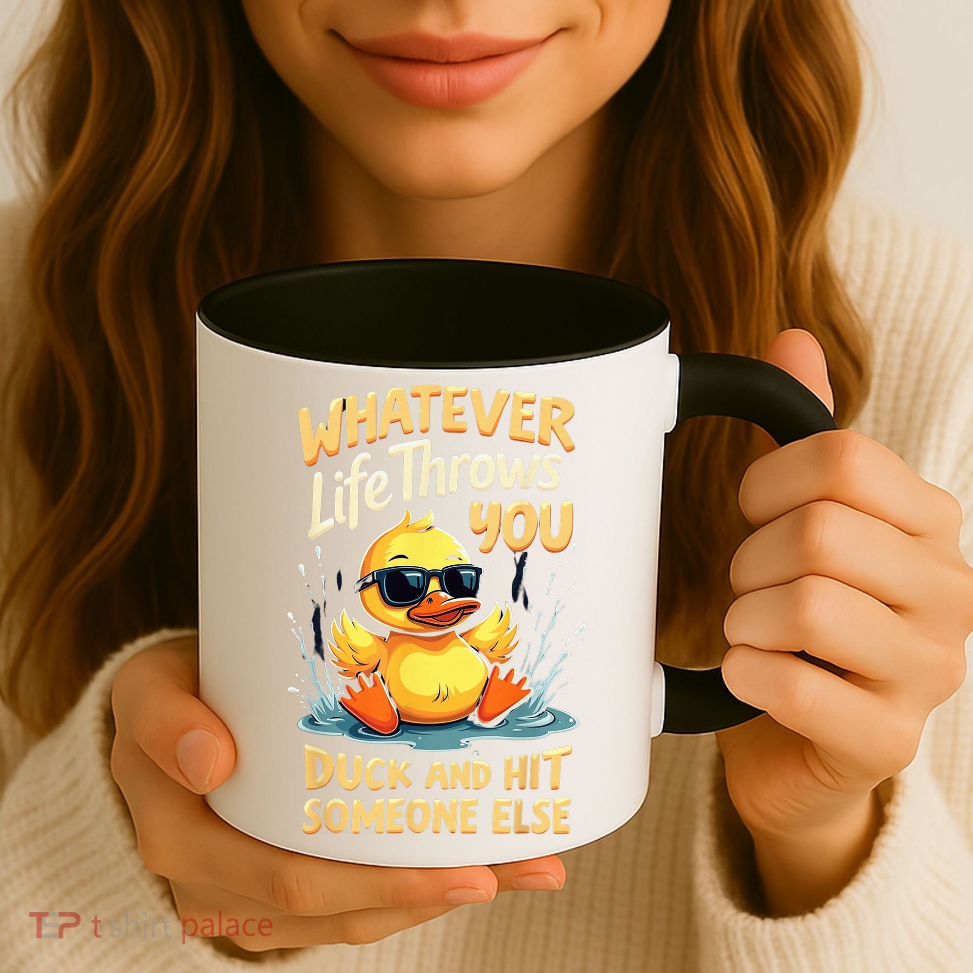 Duck Quote Graphics Yellow Rubber Duck Coffee Mug