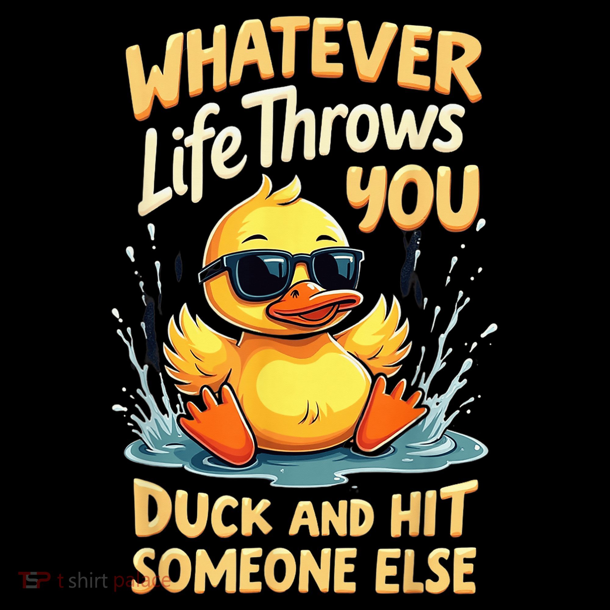 Duck Quote Graphics Yellow Rubber Duck Women's Hoodie