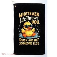 Duck Quote Graphics Yellow Rubber Duck Golf Towel thumb 0