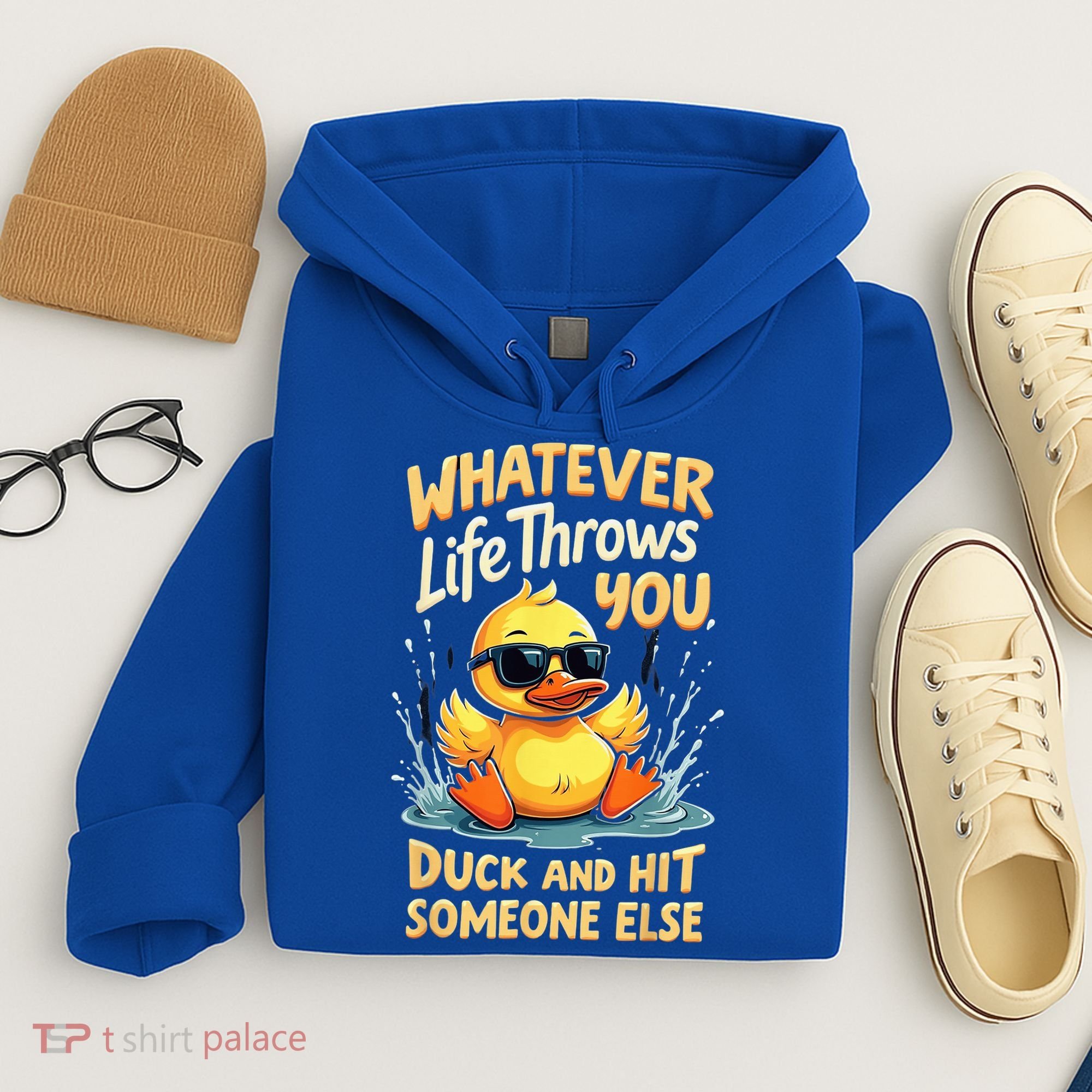 Duck Quote Graphics Yellow Rubber Duck Hoodie