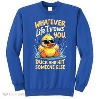 Duck Quote Graphics Yellow Rubber Duck Sweatshirt thumb 0