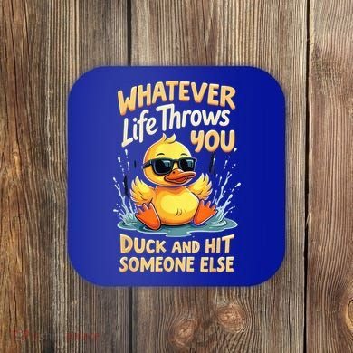 Duck Quote Graphics Yellow Rubber Duck Coaster