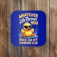 Duck Quote Graphics Yellow Rubber Duck Coaster thumb 0