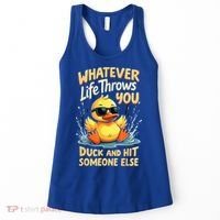 Duck Quote Graphics Yellow Rubber Duck Women's Tank Top thumb 0