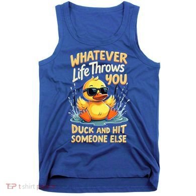 Duck Quote Graphics Yellow Rubber Duck Tank Top