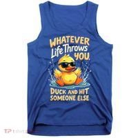 Duck Quote Graphics Yellow Rubber Duck Tank Top thumb 0