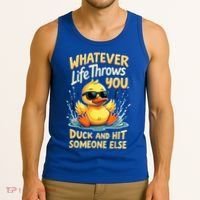 Duck Quote Graphics Yellow Rubber Duck Tank Top thumb 3