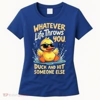 Duck Quote Graphics Yellow Rubber Duck Women's T-Shirt thumb 0