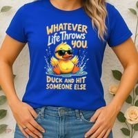 Duck Quote Graphics Yellow Rubber Duck Women's T-Shirt thumb 2