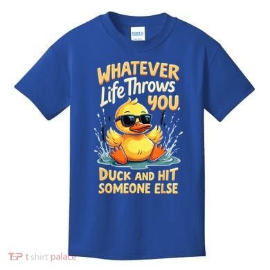 Duck Quote Graphics Yellow Rubber Duck Kids T-Shirt