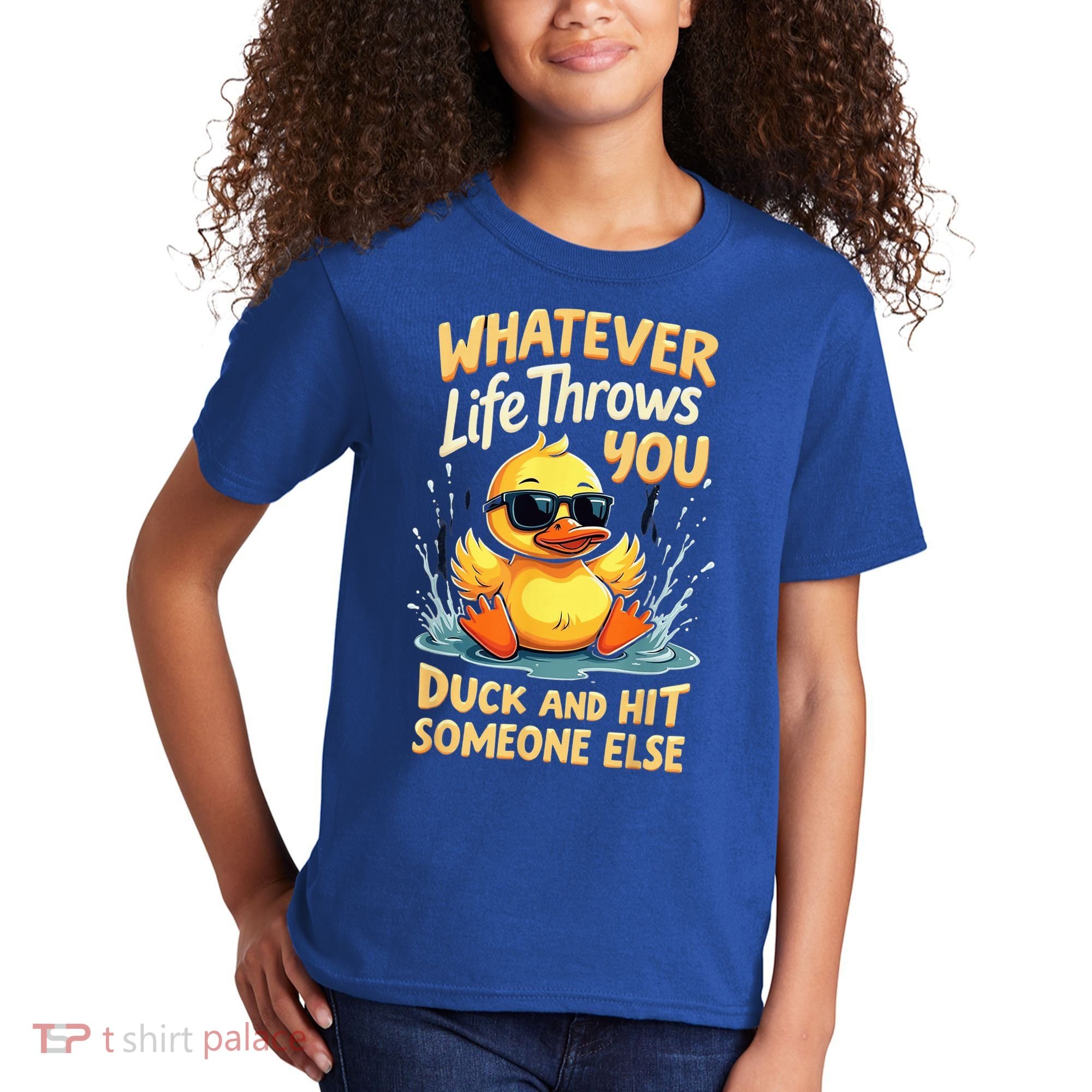 Duck Quote Graphics Yellow Rubber Duck Kids T-Shirt