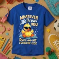 Duck Quote Graphics Yellow Rubber Duck Kids T-Shirt thumb 3