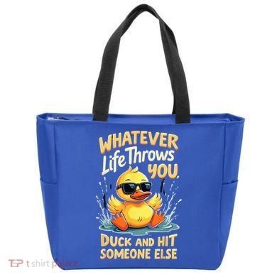 Duck Quote Graphics Yellow Rubber Duck Tote Bag