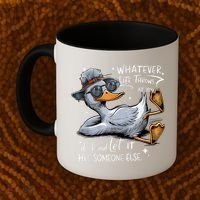 Duck Quote Graphics Whatever Life Throws At You Duck And Let It Hit Someone Else Coffee Mug thumb 2