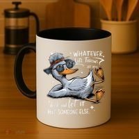 Duck Quote Graphics Whatever Life Throws At You Duck And Let It Hit Someone Else Coffee Mug thumb 4