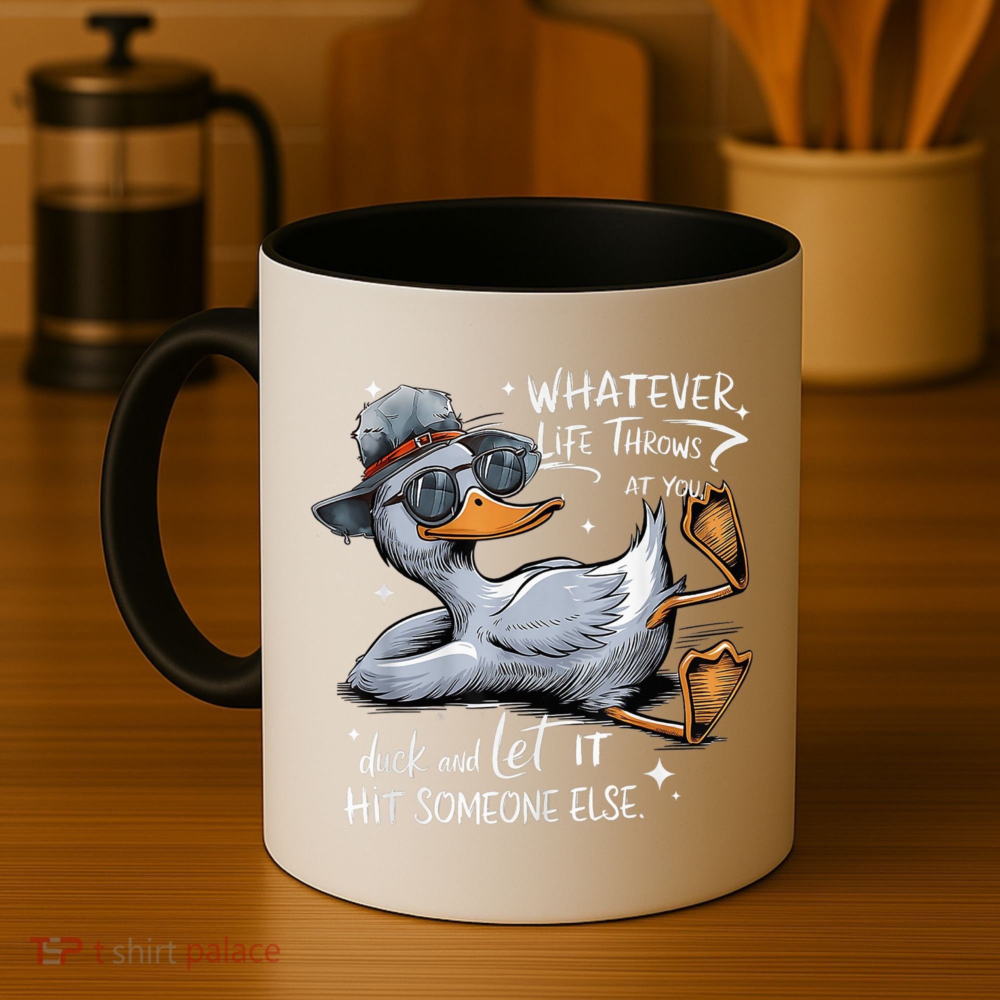 Duck Quote Graphics Whatever Life Throws At You Duck And Let It Hit Someone Else Coffee Mug