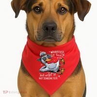 Duck Quote Graphics Whatever Life Throws At You Duck And Let It Hit Someone Else USA-Made Doggie Bandana thumb 1