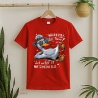 Duck Quote Graphics Whatever Life Throws At You Duck And Let It Hit Someone Else T-Shirt thumb 2