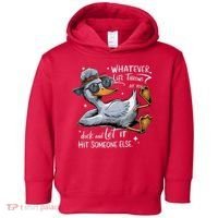 Duck Quote Graphics Whatever Life Throws At You Duck And Let It Hit Someone Else Toddler Hoodie thumb 0