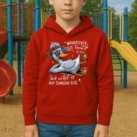 Duck Quote Graphics Whatever Life Throws At You Duck And Let It Hit Someone Else Kids Hoodie thumb 2