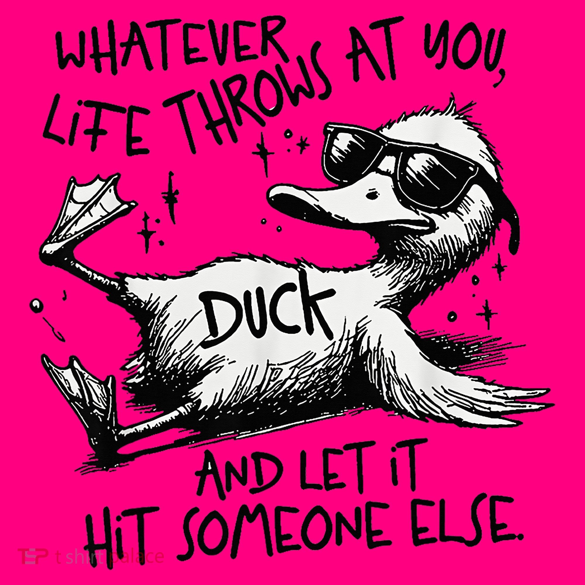 Duck Quote Graphics Whatever Life Throws At You Duck And Let It Hit Someone Else USA-Made Doggie Bandana