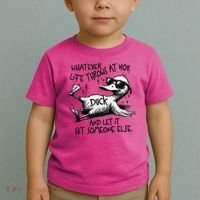 Duck Quote Graphics Whatever Life Throws At You Duck And Let It Hit Someone Else Toddler T-Shirt thumb 2