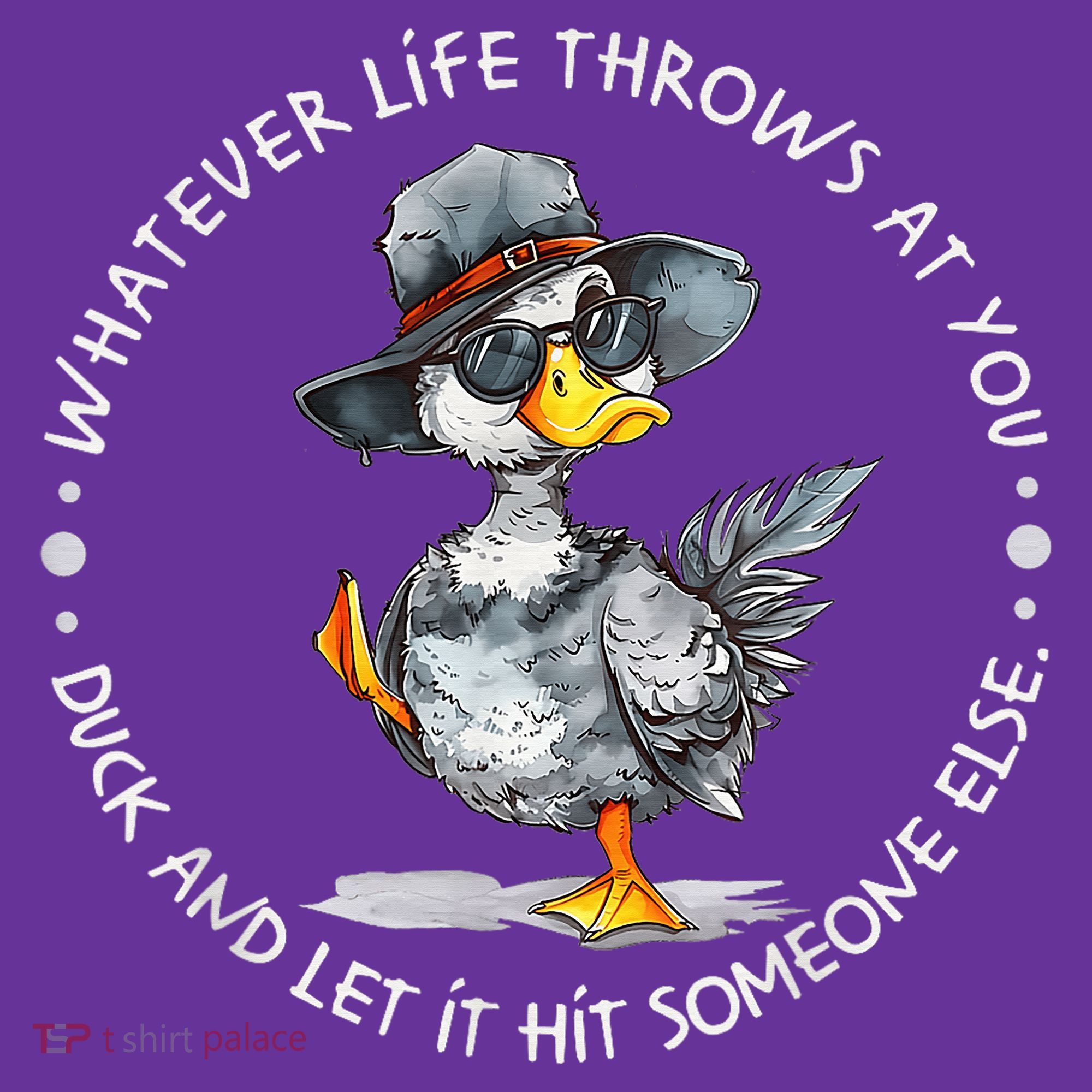Duck Quote Graphics  Long Sleeve Shirt