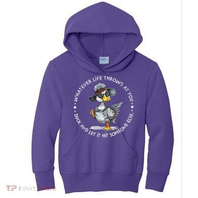 Duck Quote Graphics  Kids Hoodie