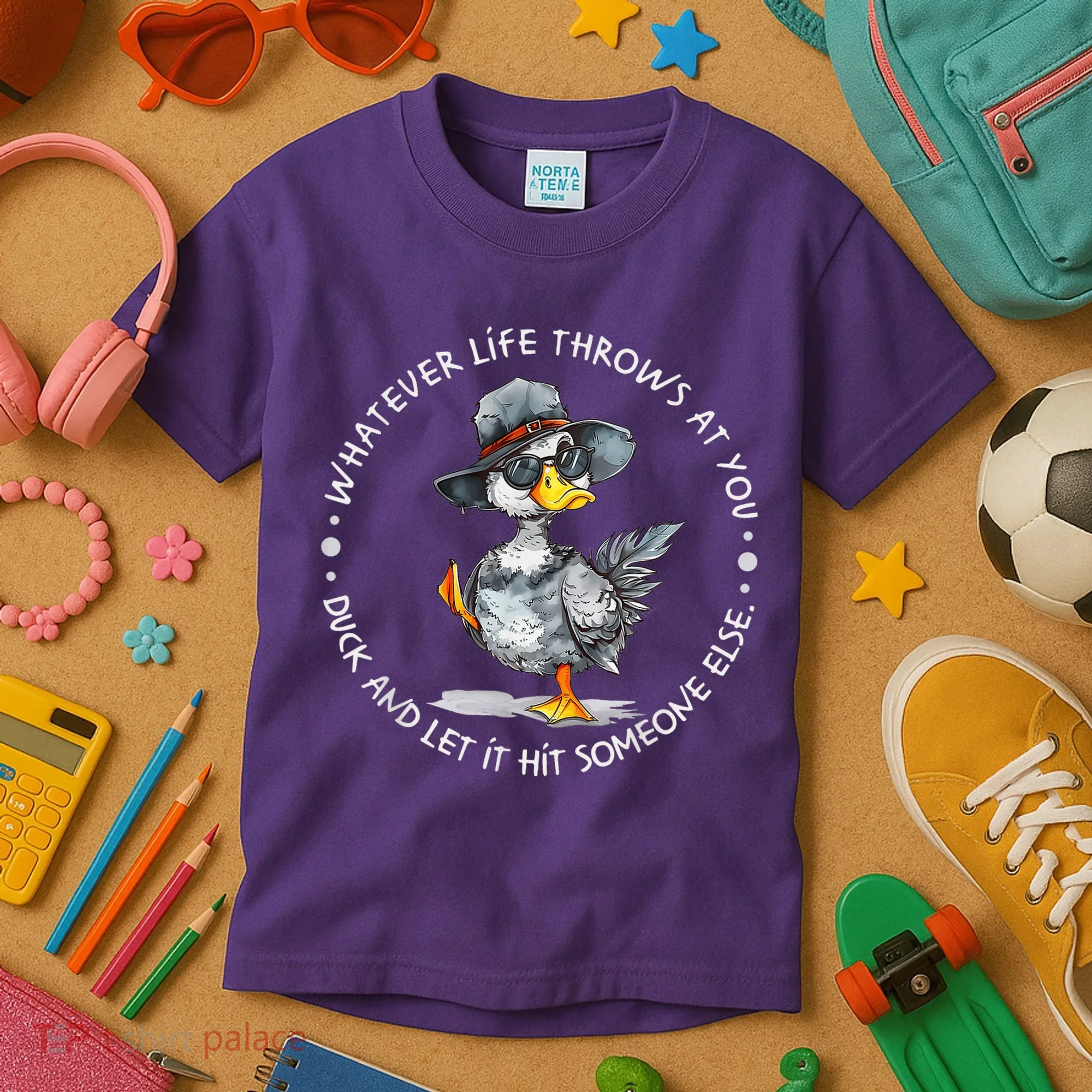 Duck Quote Graphics  Kids T-Shirt