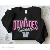 Dominoes Queen Play Domino Mexican Domino Sweatshirt thumb 2