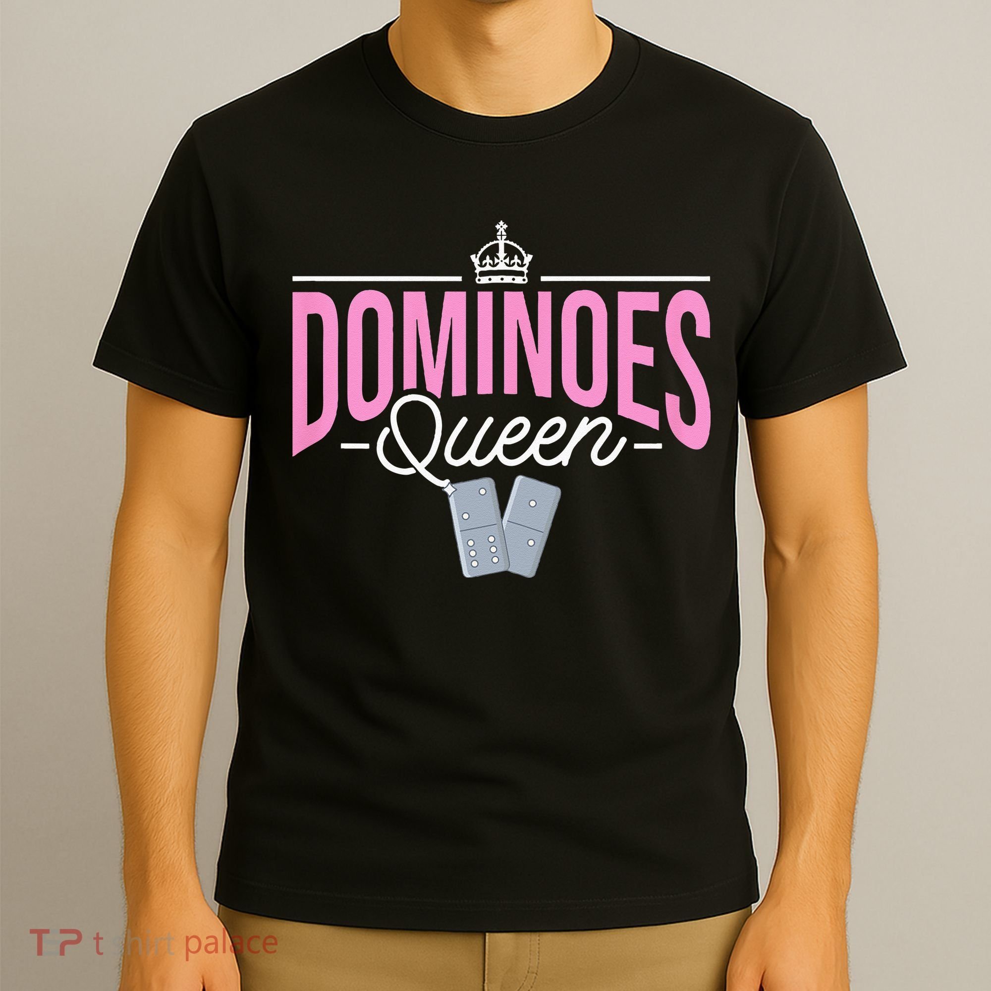 Dominoes Queen Play Domino Mexican Domino T-Shirt