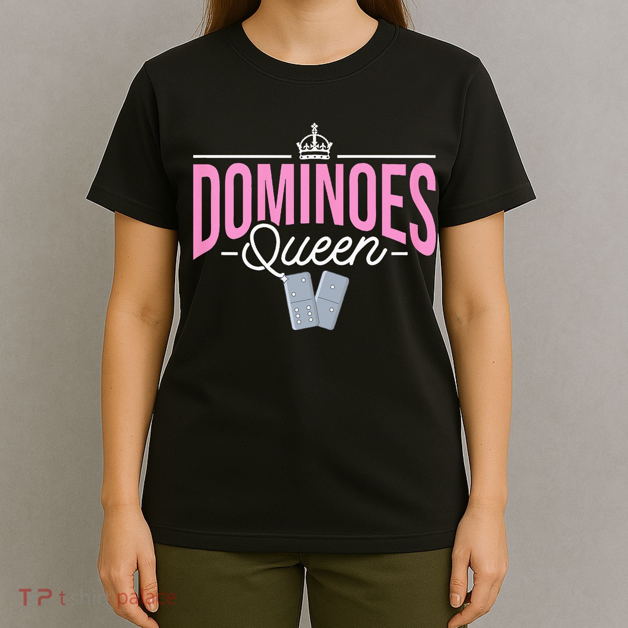 Dominoes Queen Play Domino Mexican Domino T-Shirt