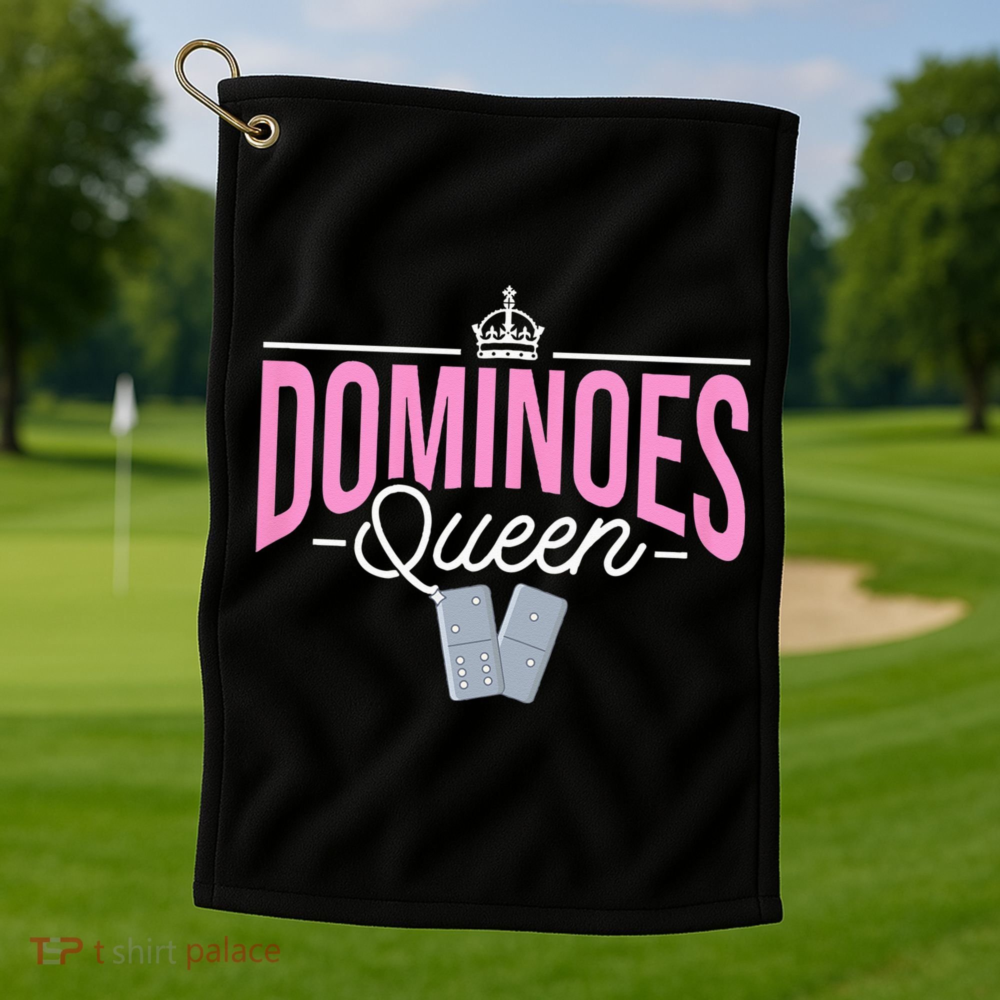 Dominoes Queen Play Domino Mexican Domino Golf Towel
