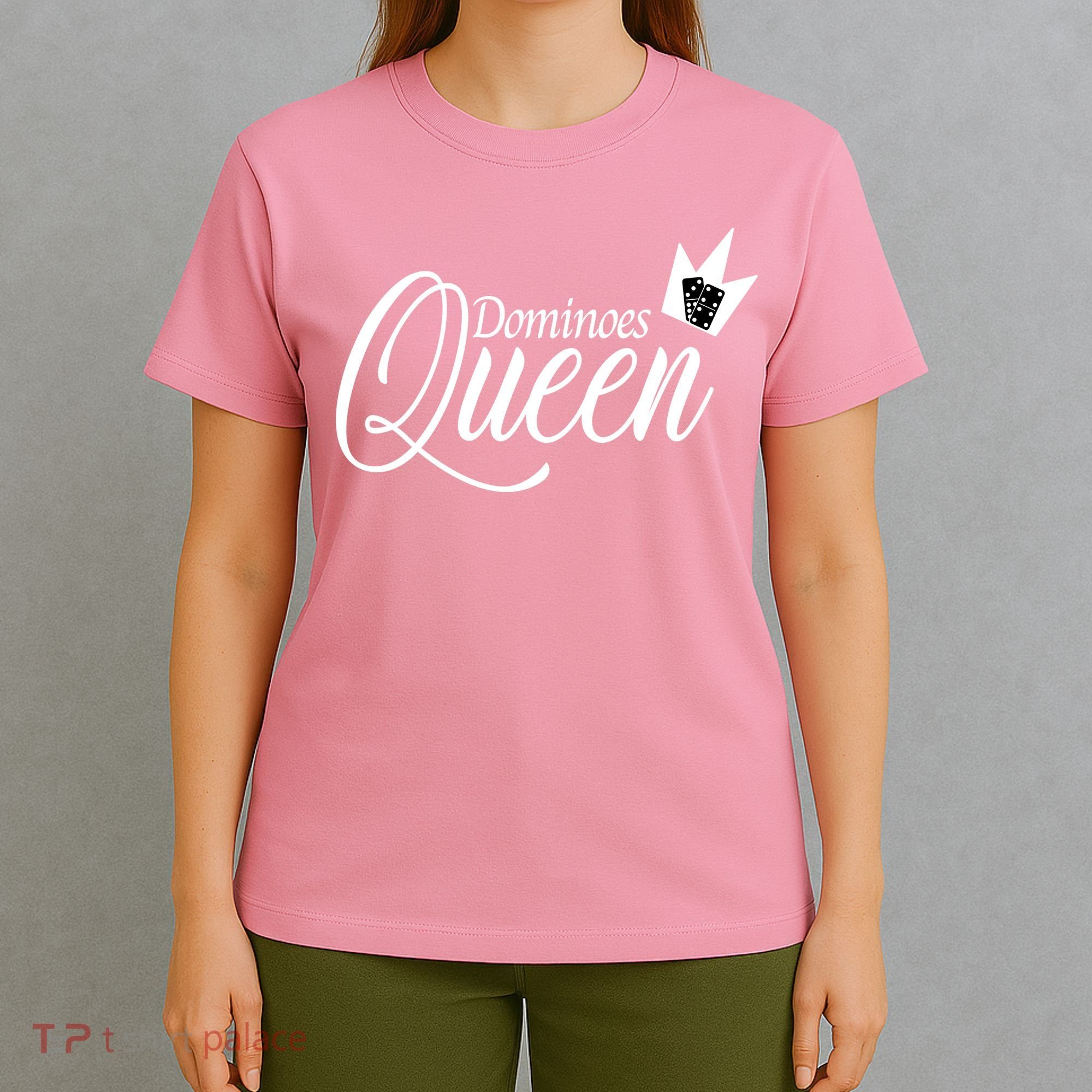 Dominoes Queen Play Domino Mexican Domino T-Shirt
