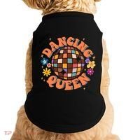 Dancing Queen Retro Bridesmaids 70’s Disco Bachelorette Doggie Tank thumb 0