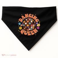 Dancing Queen Retro Bridesmaids 70’s Disco Bachelorette USA-Made Doggie Bandana thumb 0