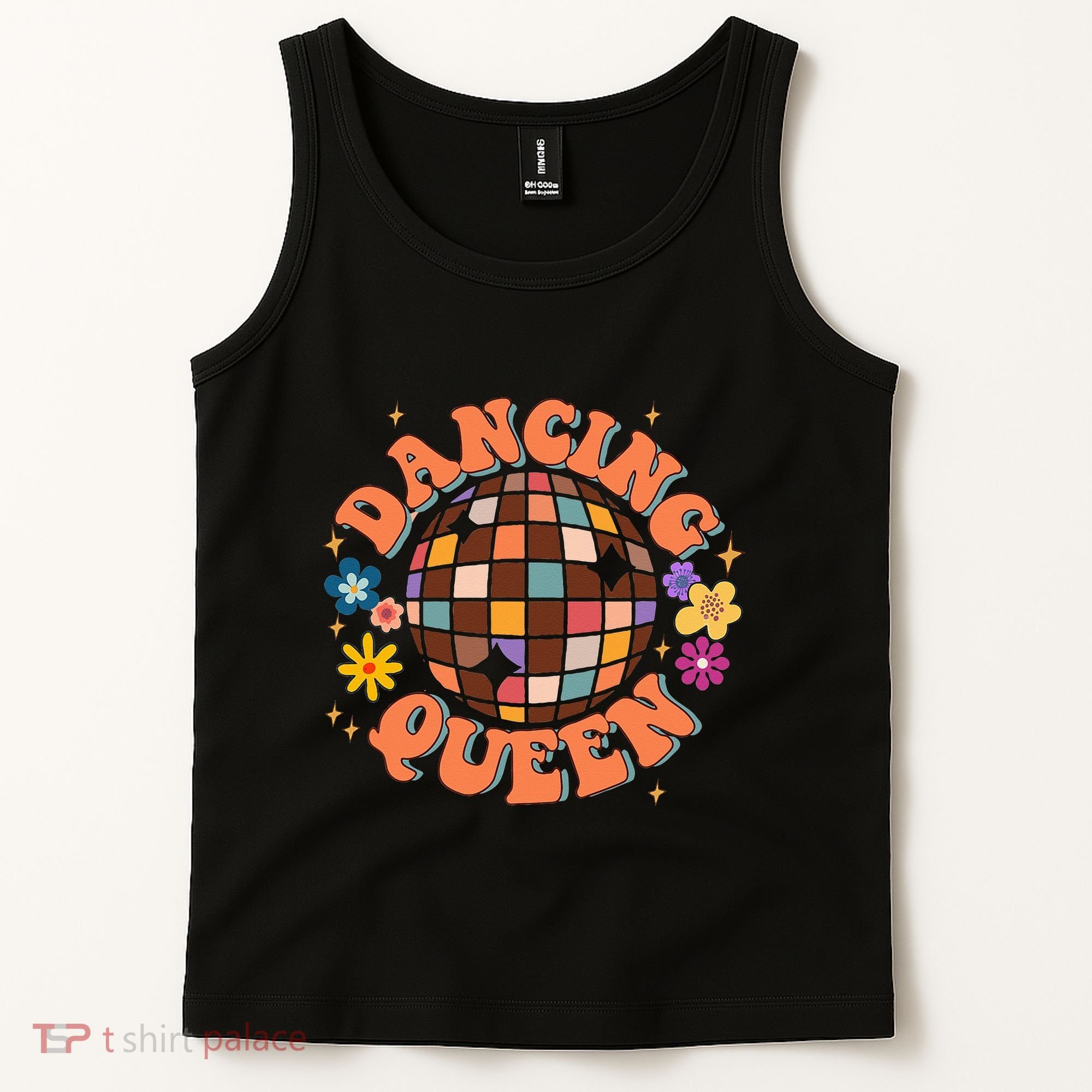 Dancing Queen Retro Bridesmaids 70’s Disco Bachelorette Tank Top