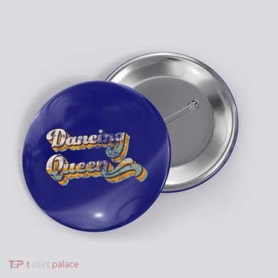 Dancing Queen Retro 1970s Vintage Gift Button