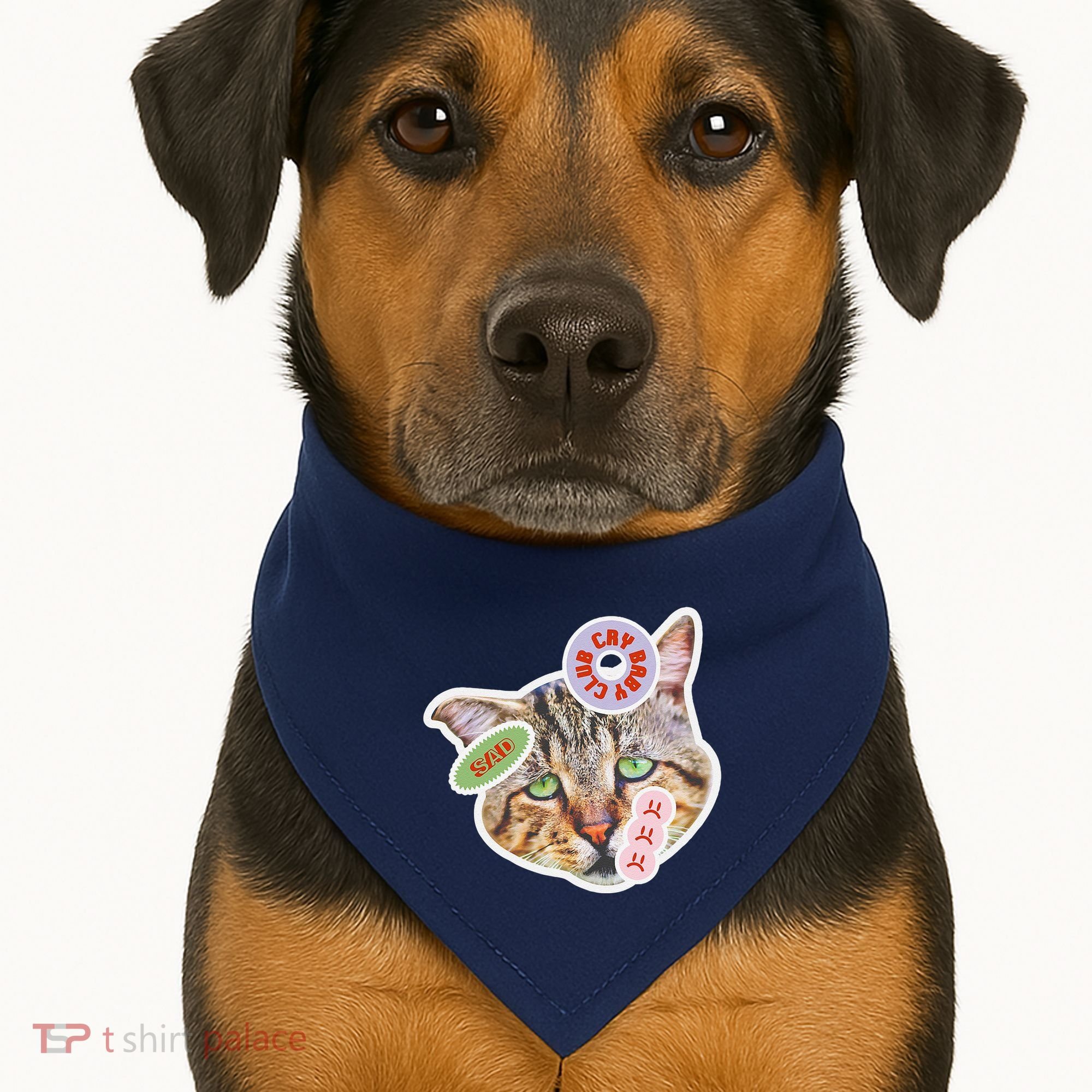Drama Queen Sad Cat Funny & Ugly Cute USA-Made Doggie Bandana