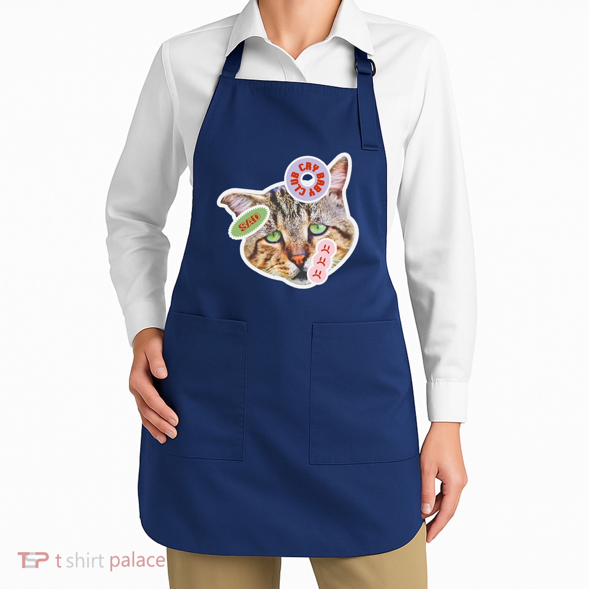 Drama Queen Sad Cat Funny & Ugly Cute Apron