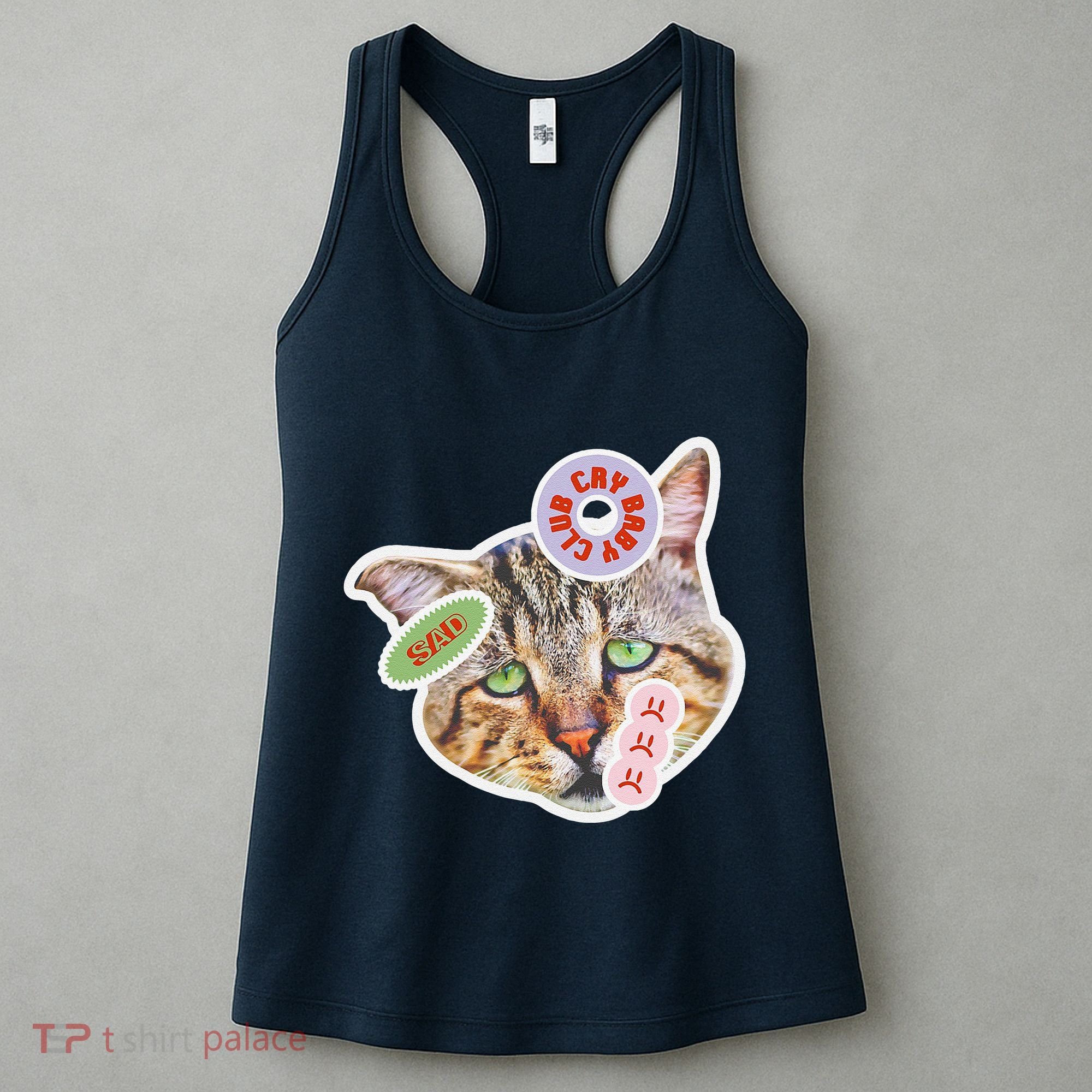 Drama Queen Sad Cat Funny & Ugly Cute Women's Tank Top