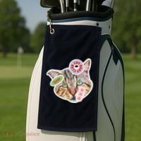 Drama Queen Sad Cat Funny & Ugly Cute Golf Towel thumb 2